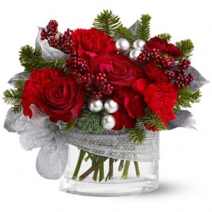 Holly Joy Christmas Flower arrangement from trusted and locally owned Lake Oswego, OR florist Artistic Flowers