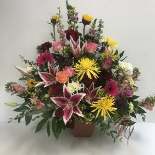 Loving Memory Flower arrangement from locally owned lake oswego florist artistic flowers